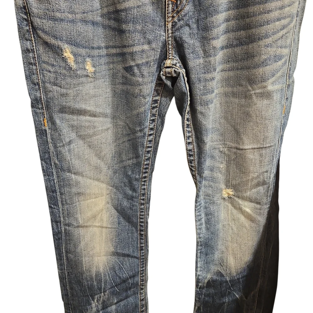 True Religion Men's Distressed Blue Jeans - Picture 2 of 6